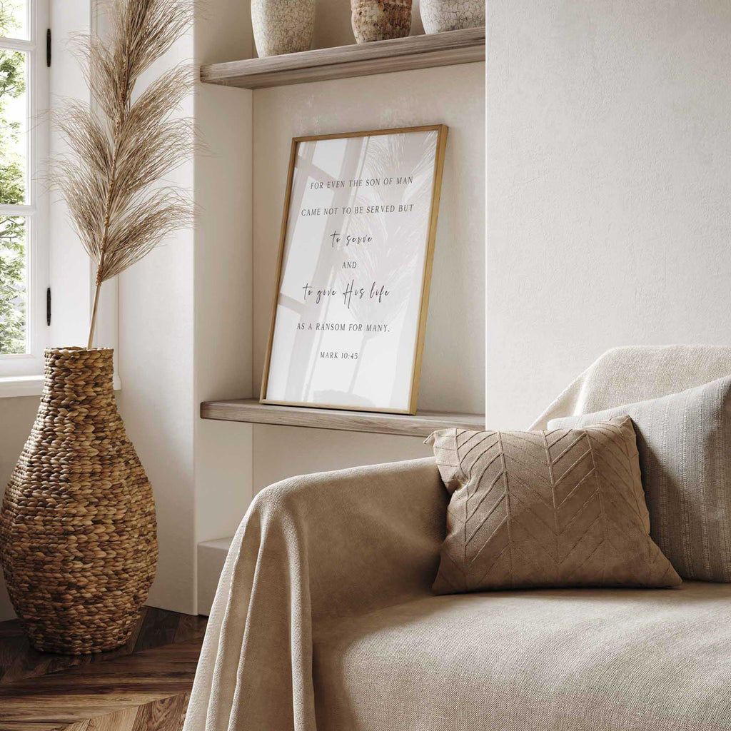 Jesus Came to Serve, Mark 10:45, Scripture Art Print