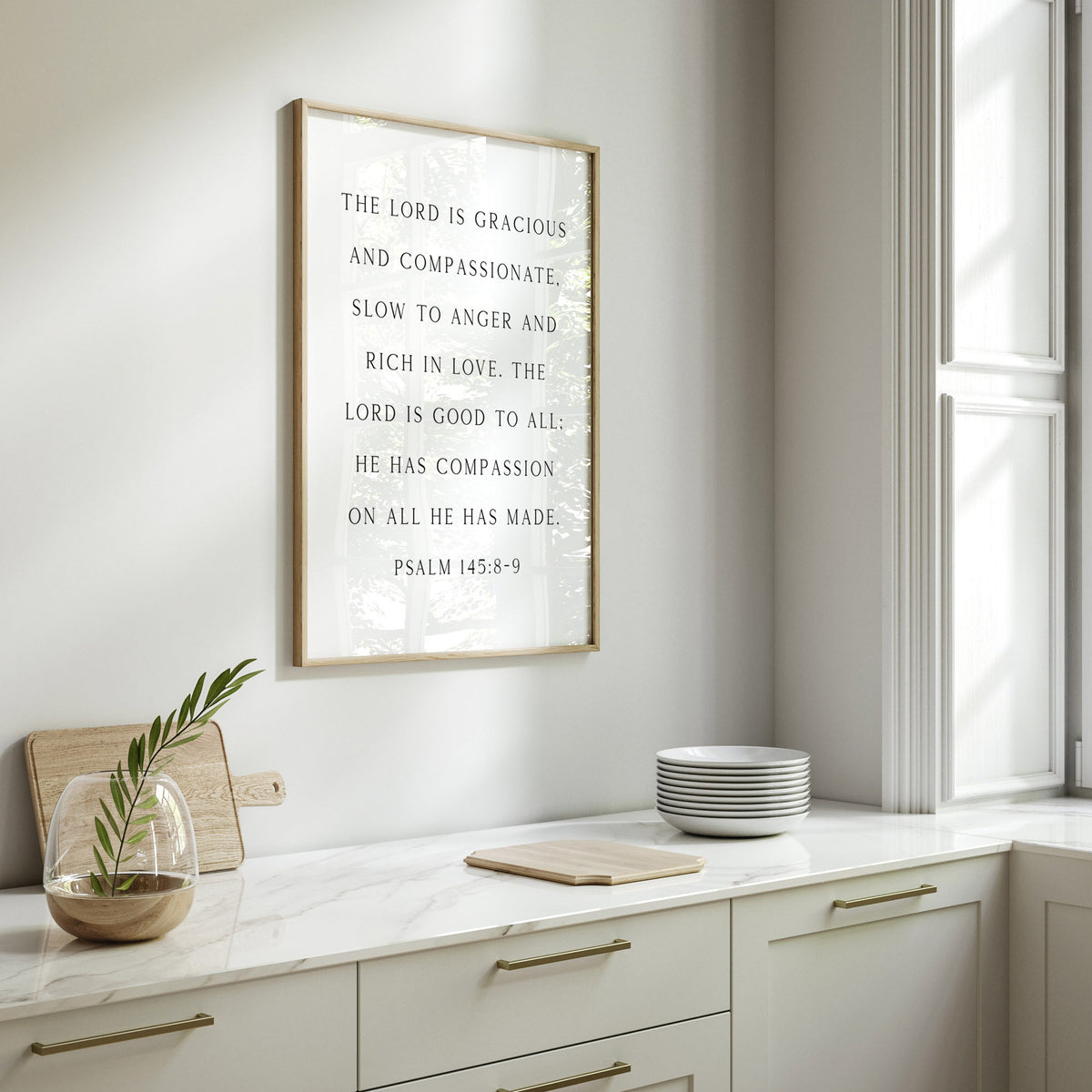 Attributes of God, Psalm 145:8-9, Christian Art Print