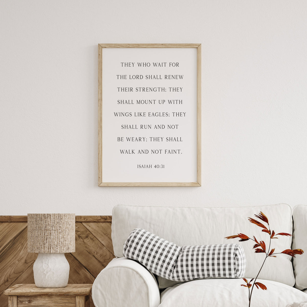 They who wait for the Lord, Isaiah 40:31, Christian Art Print